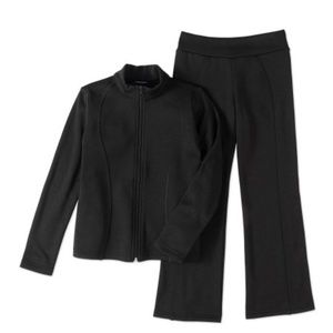 Girl's 2 piece fleece Track Suit in BLACK